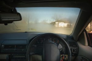 Fareham Car Garage - A dirty windscreen from the inside looking out